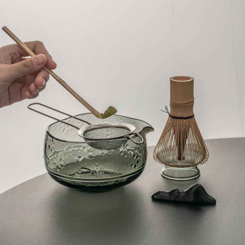 Set Matcha 600ml Glaçure Profonde Mouchetée Zen