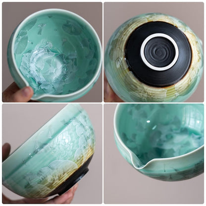 Set Matcha 600ml Bol Artisanal Glaçure Épaisse