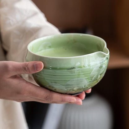 Set Matcha 600ml Bol Artisanal Glaçure Épaisse