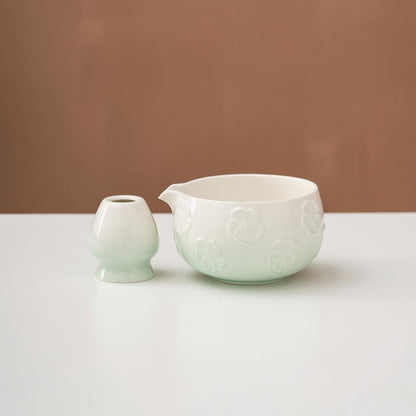 Set Matcha 620ml Bol Ovale Contour Ondulé Unique