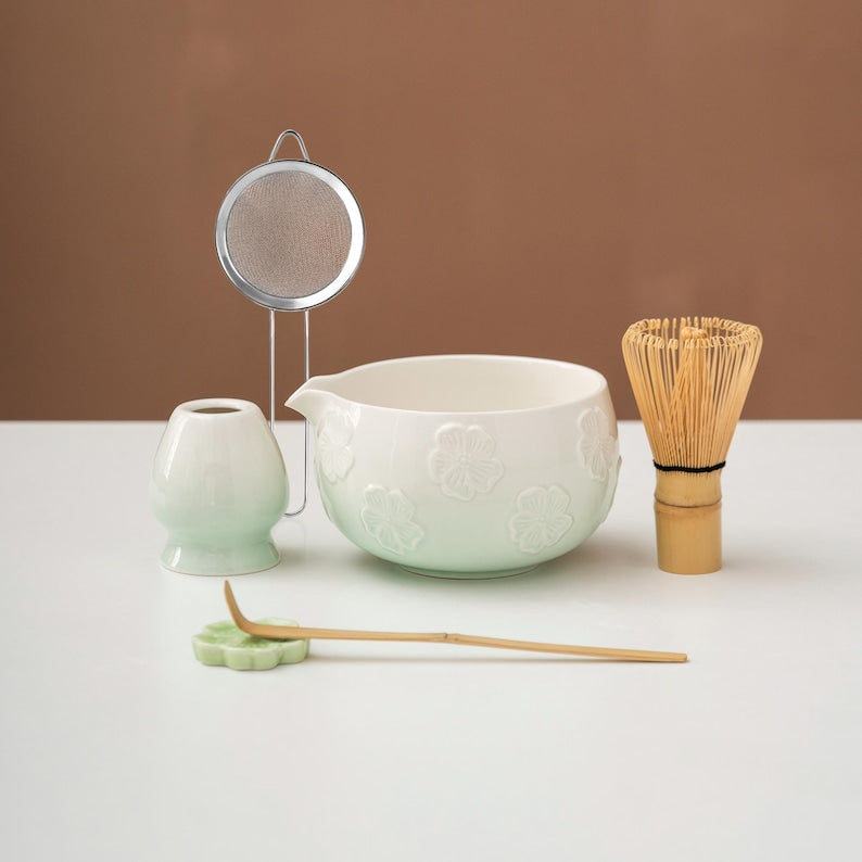 Set Matcha 620ml Bol Ovale Contour Ondulé Unique