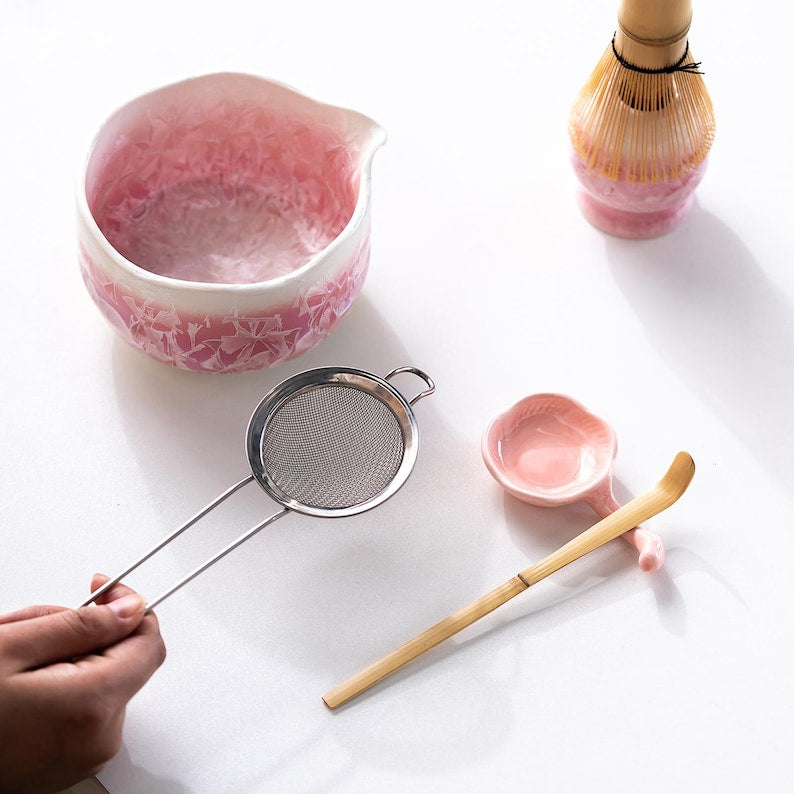 Set Matcha 600ml Céramique Mouchetée Rustique Wabi