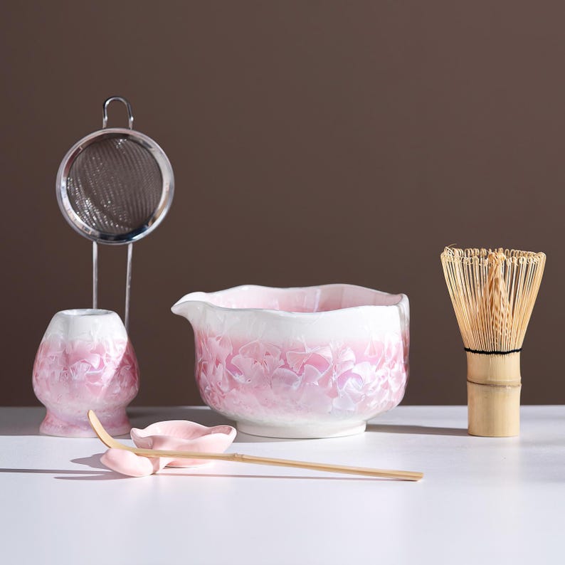 Set Matcha 600ml Céramique Mouchetée Rustique Wabi