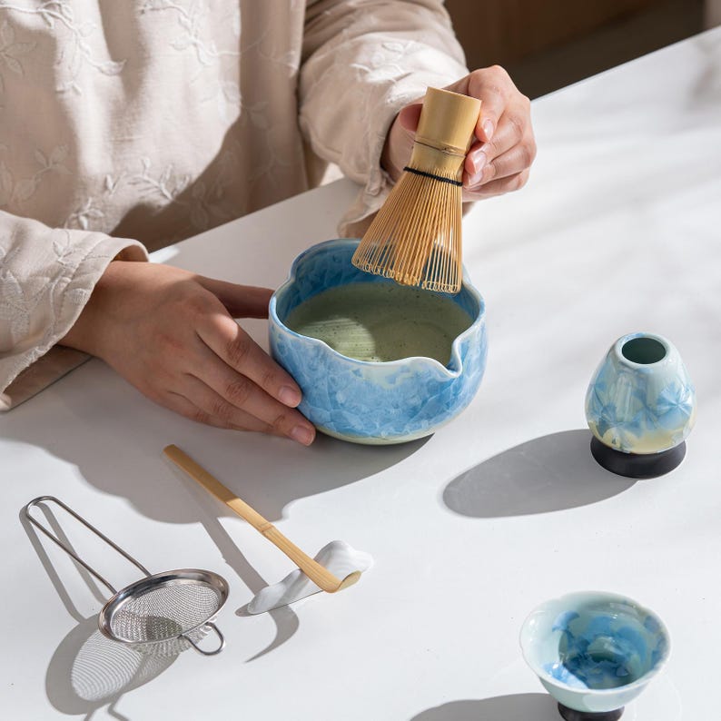 Set Matcha 500ml Porcelaine Fine Cérémoniel Épuré