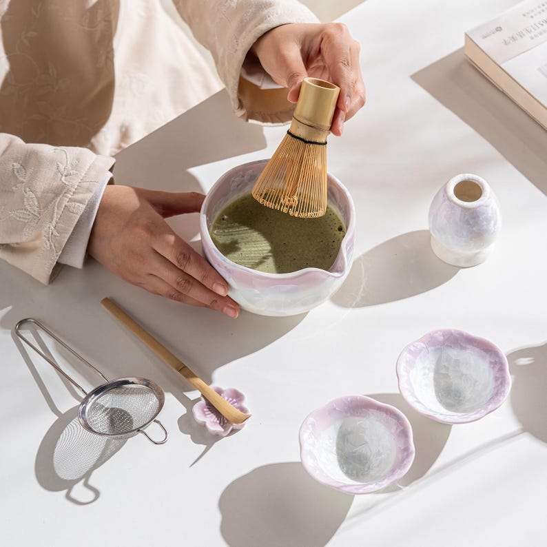 Set Matcha 600ml Glaçure Sombre Élégant Profond