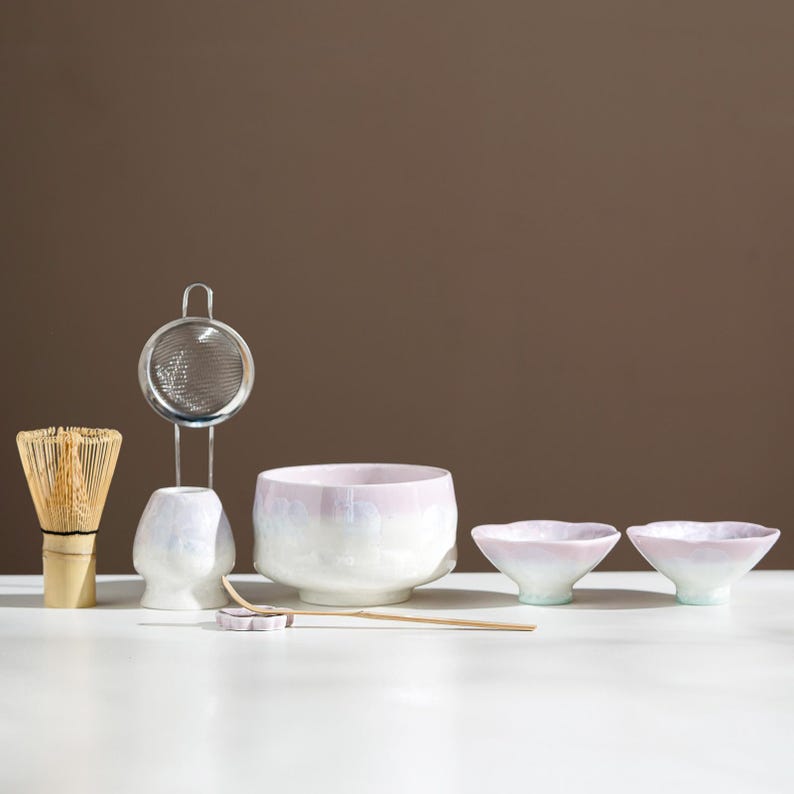 Set Matcha 480ml Artisanal Glaçure Naturelle Douce