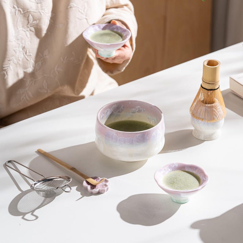 Set Matcha 480ml Artisanal Glaçure Naturelle Douce