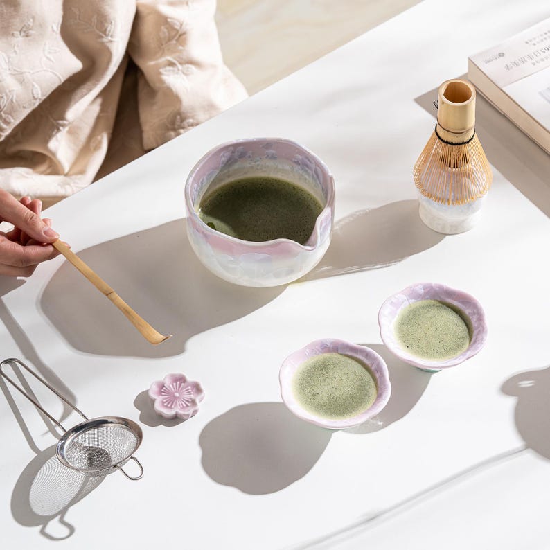 Set Matcha 600ml Glaçure Sombre Élégant Profond