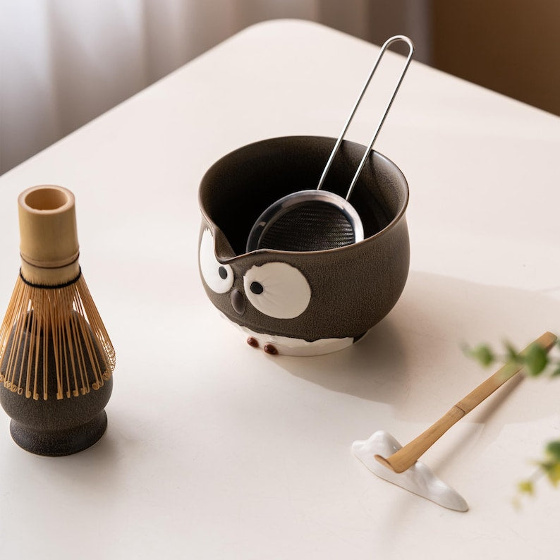 Set Matcha 600ml Bol Céramique Large Fouet Holder