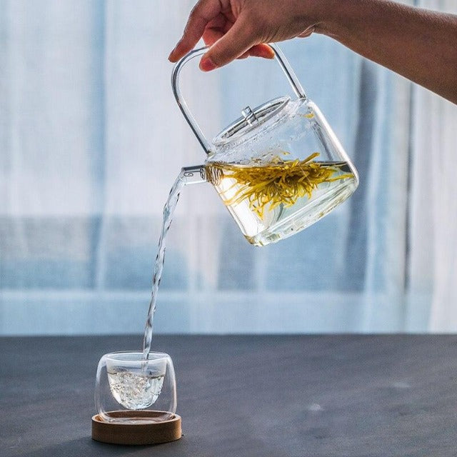 THÉIÈRE EN VERRE STYLE NORDIQUE