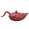mini theiere ceramique chinoise rouge sur fond blanc