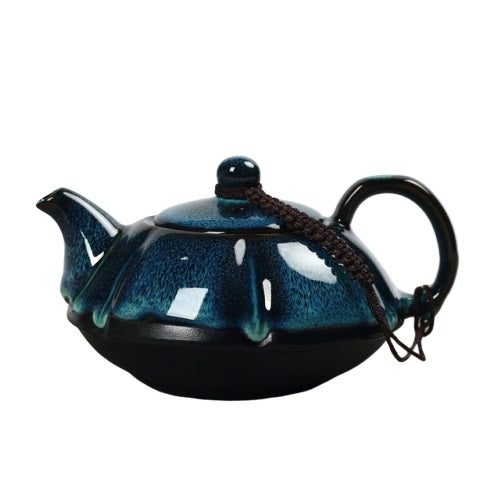 Petite théière en porcelaine chinoise bleu verte
