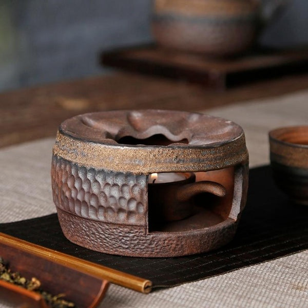 Set Fondue En Céramique VALICLUD - 2 Pots Avec Bougeoir, Pour Fromage Et Chocolat, Va Au Four