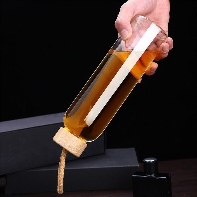 THÉIÈRE NOMADE EN VERRE ET BAMBOU