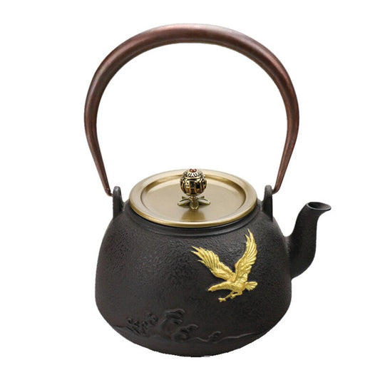 Théière en fonte noire Washi