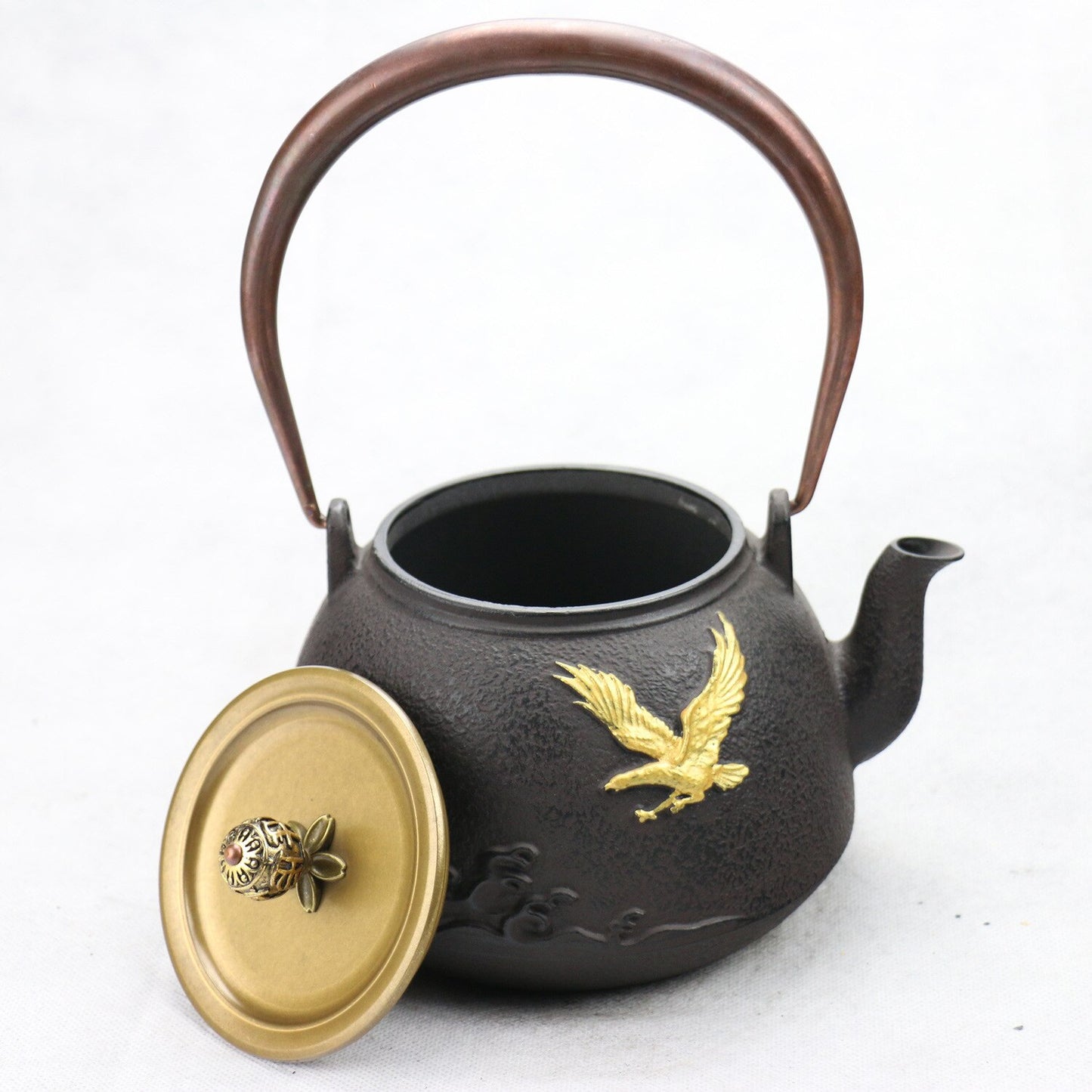 Théière en fonte noire Washi