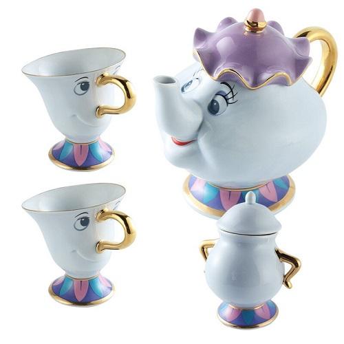 théière samovar deux tasses un sucrier