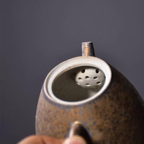Réchaud à Thé En Céramique Noire - Avec Bougeoir Et Tapis En Alliage - Pour Garder Le Thé, Café Ou Lait Au Chaud - Style Chinois Décoratif
