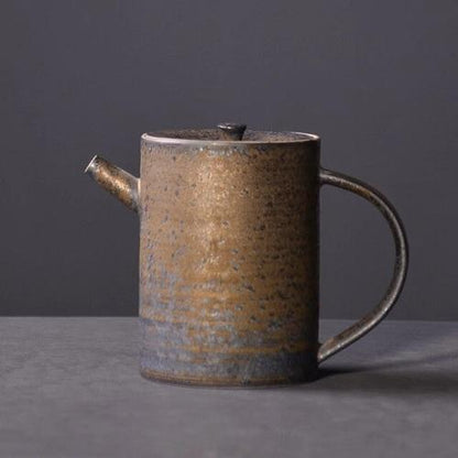 théière en céramique_doréé