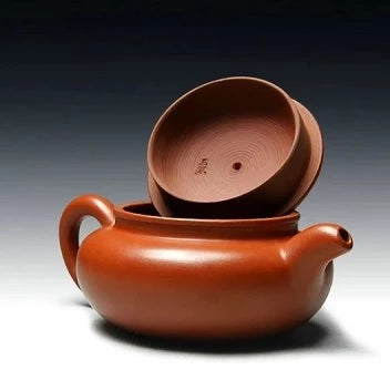 théière céramique marron de Yixing vue de dessus