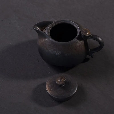 théière céramique japonaise a bec arrondi ouvert