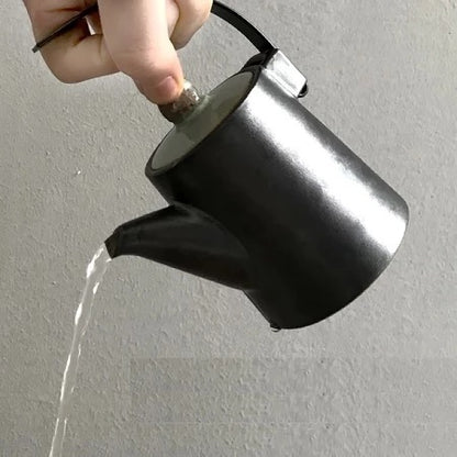 Théière en céramique japonaise avec anse incurvée verse de l'eau