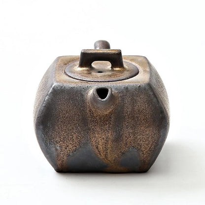théière céramique japonaise carré vu de coté