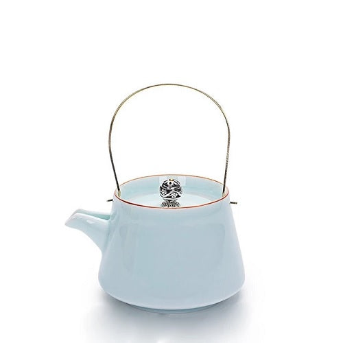 Théière japonaise en porcelaine bleu ciel