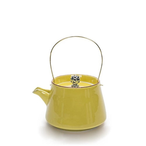 Théière japonaise en porcelaine jaune