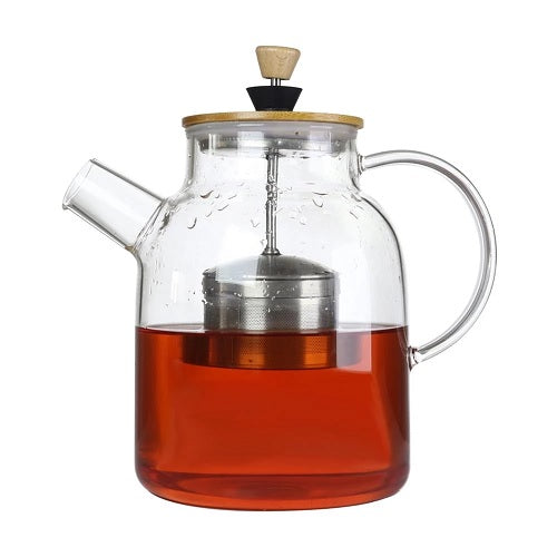 Beddingleer Théière en Verre 600 ML + 6 Tasses à thé + Chauffe-théière avec  Filtre en Verre et Couvercle en Verre Borosilicate de qualité supérieure :  : Cuisine et Maison