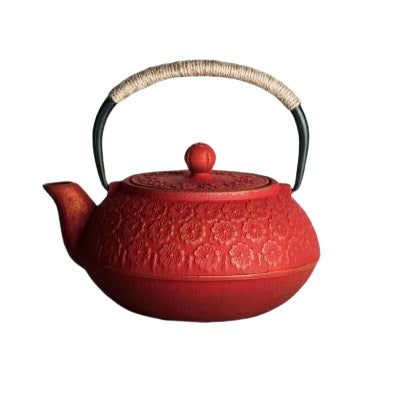 theiere en fonte japonaise rouge