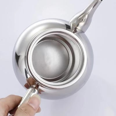théière inox anse ouverte en forme de boule