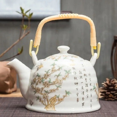 Theiere ceramique chinoise avec motif arbre