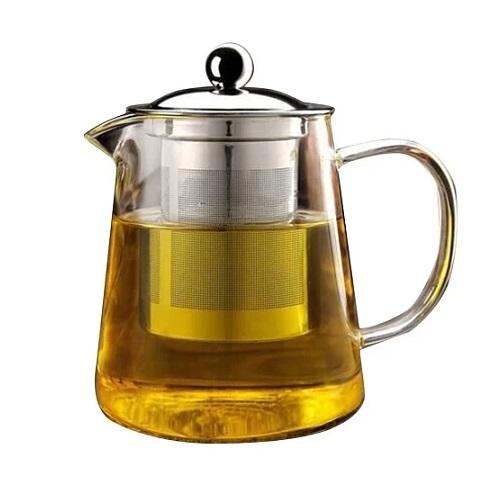 théière en verre vintage